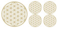 Aufkleber-Set Blume des Lebens, gold