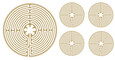 Aufkleber-Set Chartes, gold