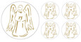 Aufkleber-Set Engel, gold